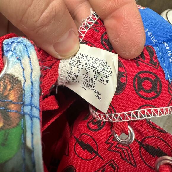 Converse All Star Justice League America Comic DC High Top Sneakers Shoes Mens 6 - Picture 16 of 16